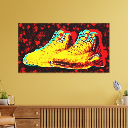 Graffiti Hoge Sneakers Nieuwe Kunst Olie Canvas Afdruk (Insitu (Woonkamer))
