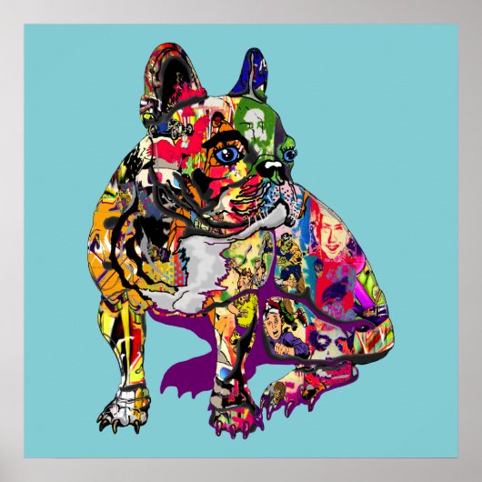 Graffiti-hond Poster (Voorkant)