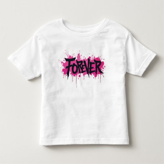 Graffiti Hot Pink "VOOR ALTIJD" Kinder Shirts (Voorkant)