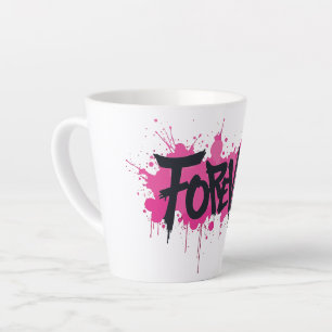 Graffiti Hot Pink "VOOR ALTIJD" Latte Mok