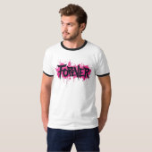 Graffiti Hot Pink "VOOR ALTIJD" T-shirt (Voorkant volledig)