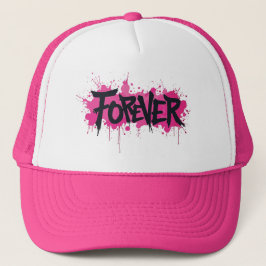 Graffiti Hot Pink "VOOR ALTIJD" Trucker Pet