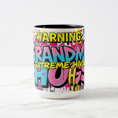 Graffiti Hugs from Grandma Tweekleurige Koffiemok (Center)