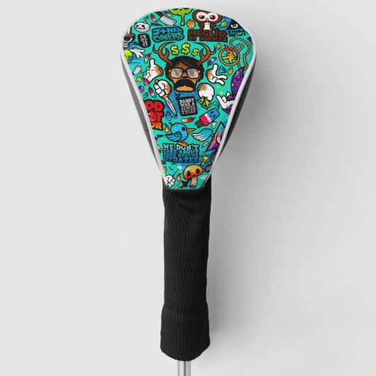  Graffiti-illustratie  Golfheadcover (Voorkant)