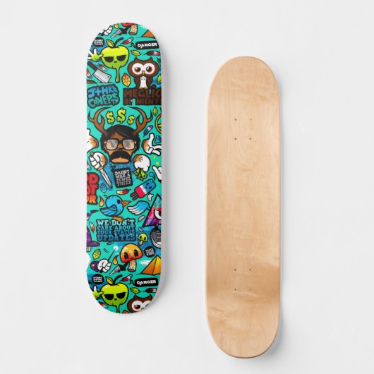 Graffiti illustratie Skateboard (Voorkant)