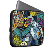 Graffiti illustratiekunst laptop sleeve (Voorkant Rechts)