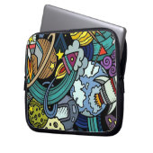 Graffiti illustratiekunst laptop sleeve (Voorkant Links)