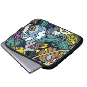 Graffiti illustratiekunst laptop sleeve (Voorkant onderkant)