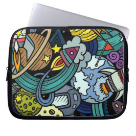 Graffiti illustratiekunst laptop sleeve