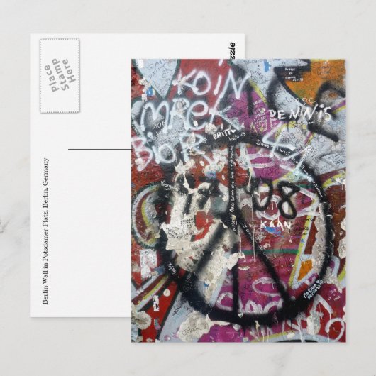 graffiti in berlijn briefkaart (Voorkant / Achterkant)