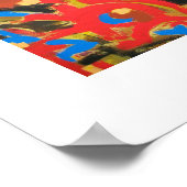 Graffiti in de Abstracte kunst met de kleuring aan Poster (Hoek)