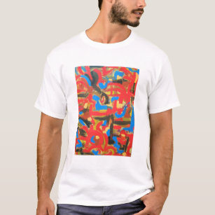 Graffiti in de Abstracte kunst met de kleuring aan T-shirt