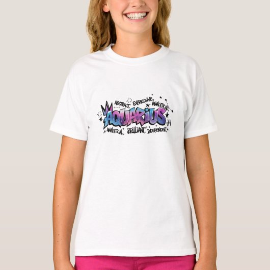 Graffiti in dierenriem t-shirt (Voorkant)