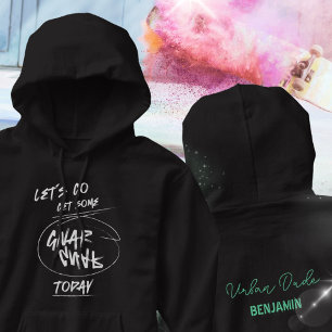 Graffiti in grunge-urbane handgetekende stijl hoodie