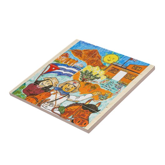 Graffiti in Havana, Cuba Tegeltje (Zijkant)