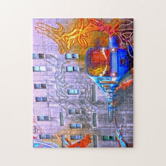 Graffiti in Montreal. Legpuzzel (Verticaal)