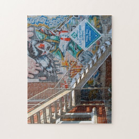 Graffiti in Montreal. Legpuzzel (Verticaal)