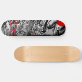 Graffiti in Red, Black en White Street Persoonlijk Skateboard (Horizontaal)
