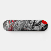 Graffiti in Red, Black en White Street Persoonlijk Skateboard (Horizontaal)