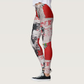 Graffiti in rode en witte vaten met Afrikaanse pot Leggings (Links)