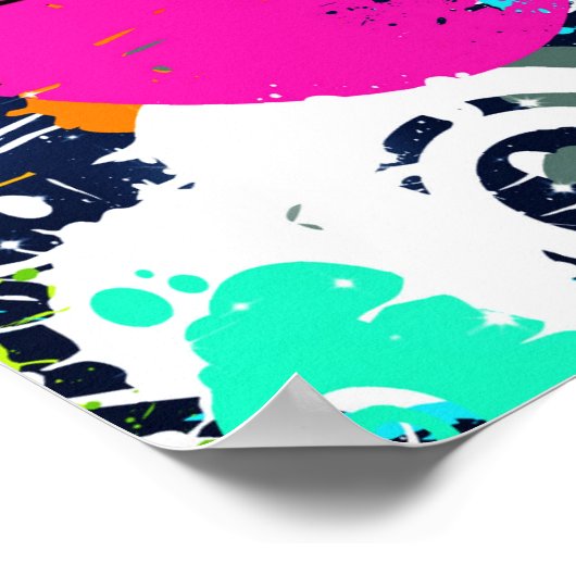 graffiti in stad verfsplaat kleurig ontwerp poster (Hoek)