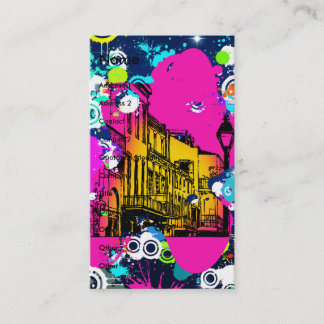 graffiti in stad verfsplaat kleurig ontwerp visitekaartje
