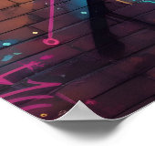 Graffiti inspired Modern Art | Meditating Buddha Poster (Hoek)