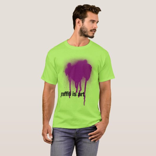 Graffiti is kunst t-shirt (Voorkant volledig)