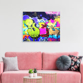 Graffiti Ja Canvas Afdruk (Insitu (Woonkamer))