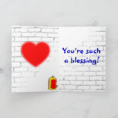 Graffiti Je bent een zegelkaart Bedankkaart (Binnen)