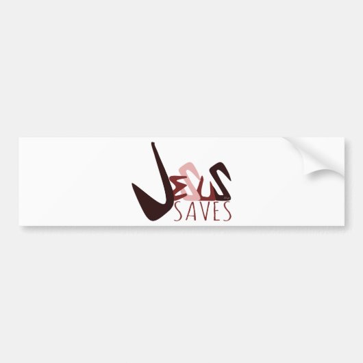 GRAFFITI JESUS BEHOORT rood Bumpersticker (Voorkant)