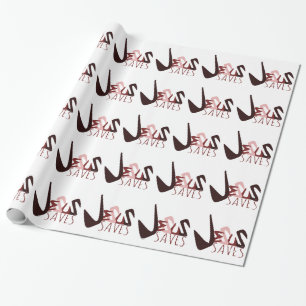 GRAFFITI JESUS BEHOORT rood Cadeaupapier