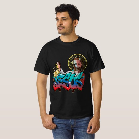 Graffiti Jesus T-shirt (Voorkant volledig)