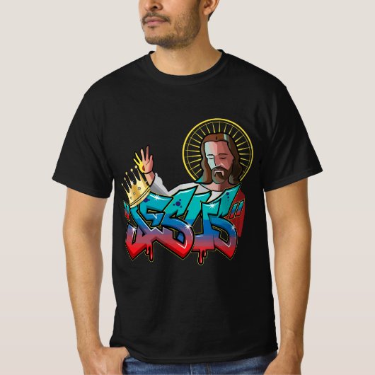 Graffiti Jesus T-shirt (Voorkant)