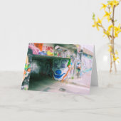 Graffiti - Joker - Milano, Italië Wenskaart Kaart (Gele Bloem)