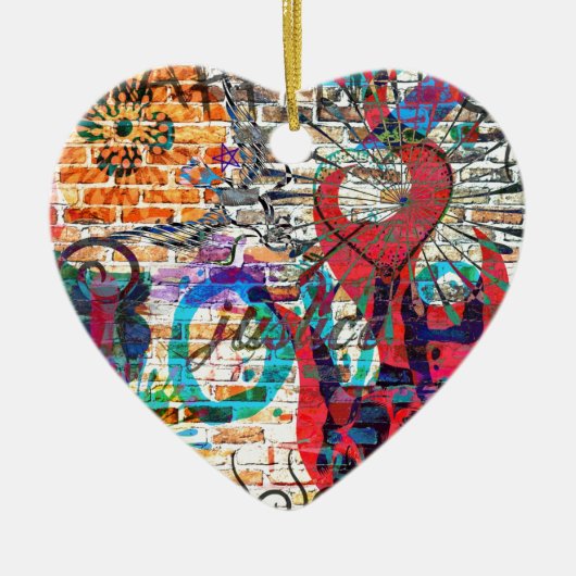 Graffiti Justice Keramisch Ornament (Voorkant)