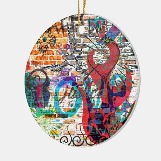 Graffiti Justice Keramisch Ornament (Links)
