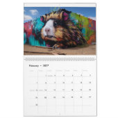 Graffiti-kalender voor cavia's kalender (Feb 2027)