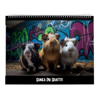 Graffiti-kalender voor cavia's kalender