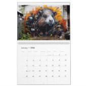 Graffiti-kalender voor cavia's kalender (Jan 2026)