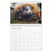 Graffiti-kalender voor cavia's kalender (Jan 2027)
