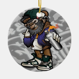 Graffiti Karakter Hip-Hop Aap Holding Spray Keramisch Ornament