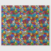 Graffiti Karakters Feest Liefde Cadeaupapier (Vlak)