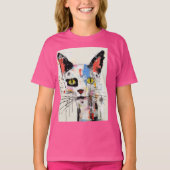 Graffiti Kat Urban Koele Katachtige T-shirt (Voorkant)