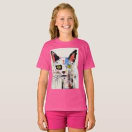 Graffiti Kat Urban Koele Katachtige T-shirt