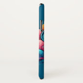 Graffiti Kat Vibe Hoesje - Bruin Tabby (Achterkant / rechts)