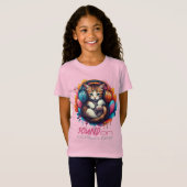 Graffiti Kat Vibe Kleding - Bruin Tabby T-shirt (Voorkant volledig)
