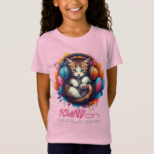 Graffiti Kat Vibe Kleding - Bruin Tabby T-shirt