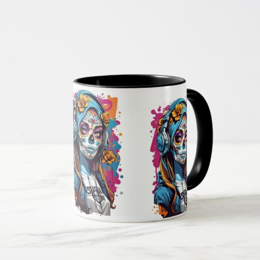 graffiti-keramiek mok (Voorkant rechts)