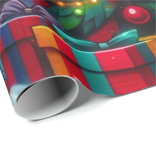 Graffiti Kerst Cadeaupapier (Rol Hoek)